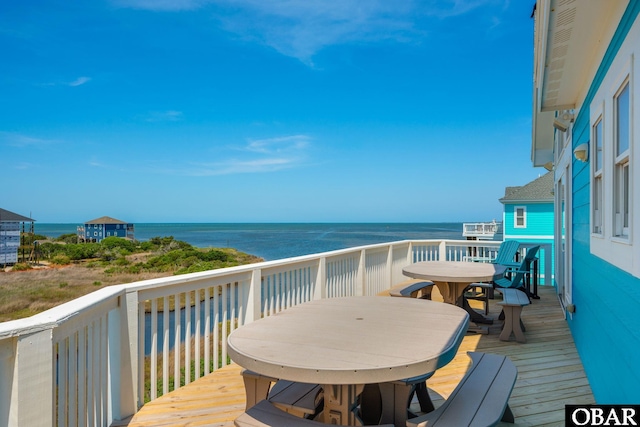 56432 NC-12 Hwy Lot 1, Hatteras, NC 27943 - deck featuring outdoor dining area and a water view