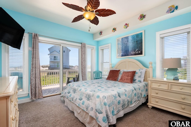 56432 NC-12 Hwy Lot 1, Hatteras, NC 27943 - bedroom featuring access to outside, carpet, and multiple windows
