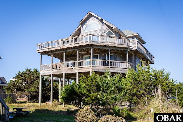 23212 Sea Oats Dr Lot 18, Rodanthe, NC 27968 - rear view of property with a wooden deck