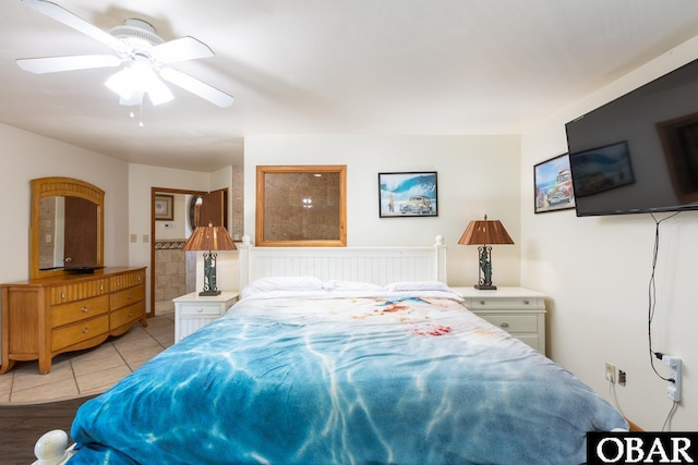 23212 Sea Oats Dr Lot 18, Rodanthe, NC 27968 - tiled bedroom featuring ceiling fan
