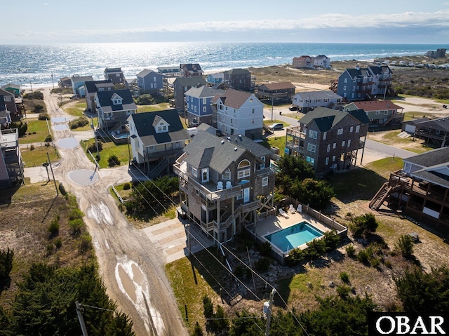 23212 Sea Oats Dr Lot 18, Rodanthe, NC 27968 - aerial view featuring a water view