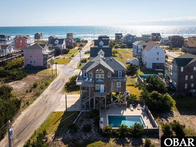 23212 Sea Oats Dr Lot 18, Rodanthe, NC 27968 - birds eye view of property with a water view and a residential view