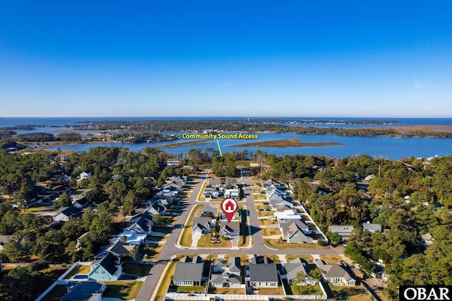 1304 Harpoon Dr Lot # 70, Kill Devil Hills, NC 27948 - aerial view of property and surrounding area featuring a large body of water and nearby suburban area