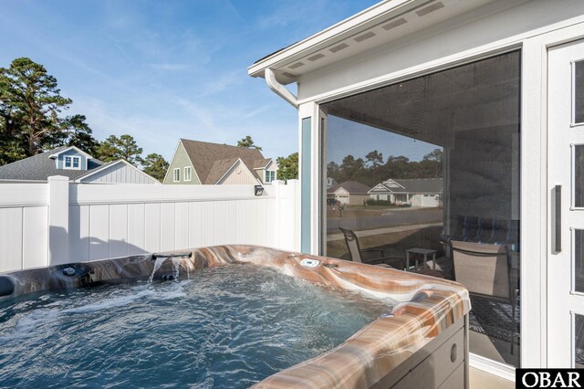 1304 Harpoon Dr Lot # 70, Kill Devil Hills, NC 27948 - view of patio / terrace with a hot tub