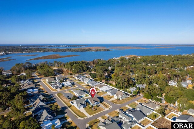 1304 Harpoon Dr Lot # 70, Kill Devil Hills, NC 27948 - aerial view of property and surrounding area with a large body of water and nearby suburban area