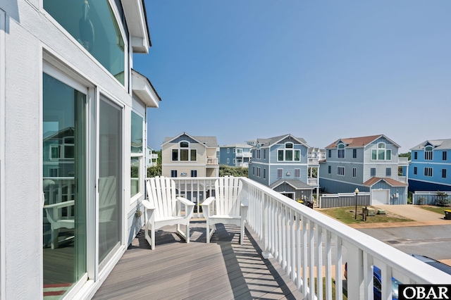 balcony with a residential view