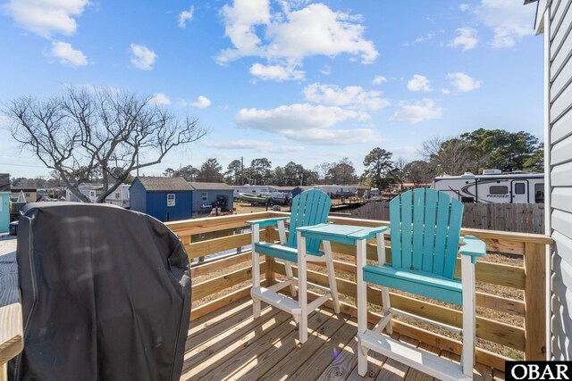 deck with grilling area