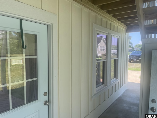 102 Daybreak Ct Lot # 53, Grandy, NC 27939 - view of exterior entry featuring board and batten siding