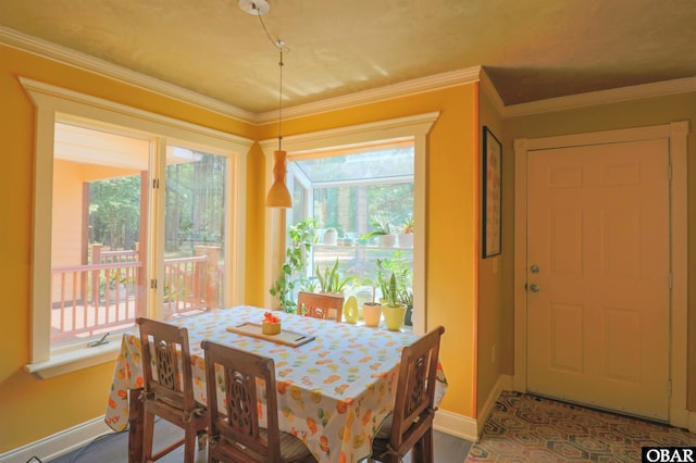 509 Telegraph Ct Lot 17, Kill Devil Hills, NC 27948 - dining area with baseboards and crown molding