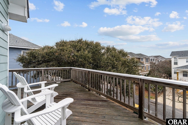 deck featuring a residential view