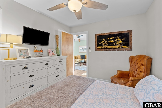 100 Tides Dr Lot 1, Duck, NC 27949 - bedroom with ceiling fan and baseboards