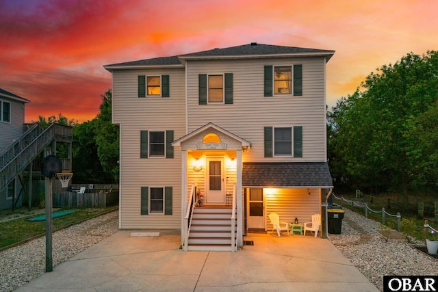 761 Bayberry Ct Lot 119, Corolla, NC 27927 - coastal home with fence and a shingled roof