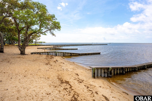 542 Harbour View Dr Lot 59, Kill Devil Hills, NC 27948 - dock area with a beach view and a water view