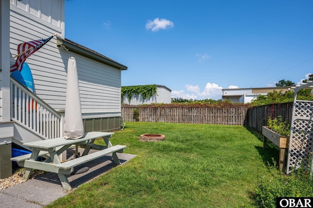 509 Cypress Ln Lot # 1, Manteo, NC 27954 - view of yard with a fire pit