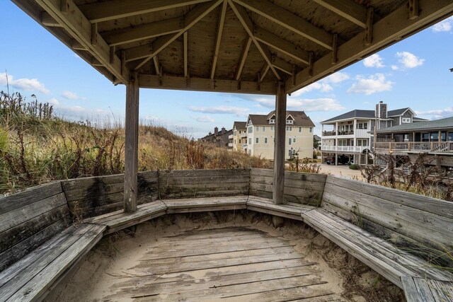 view of patio featuring a gazebo