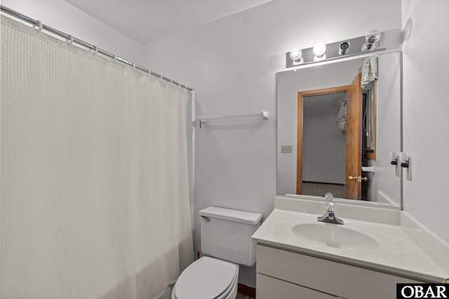 full bath with vanity and toilet