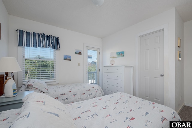 bedroom with carpet