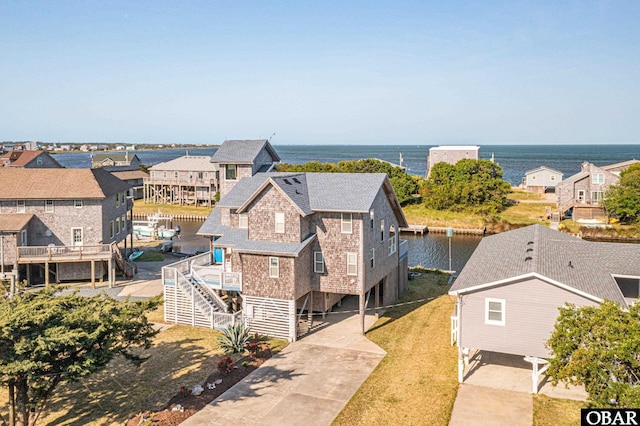 50011 Kings Point Dr Lot 335, Frisco, NC 27936 - aerial view with a residential view and a water view