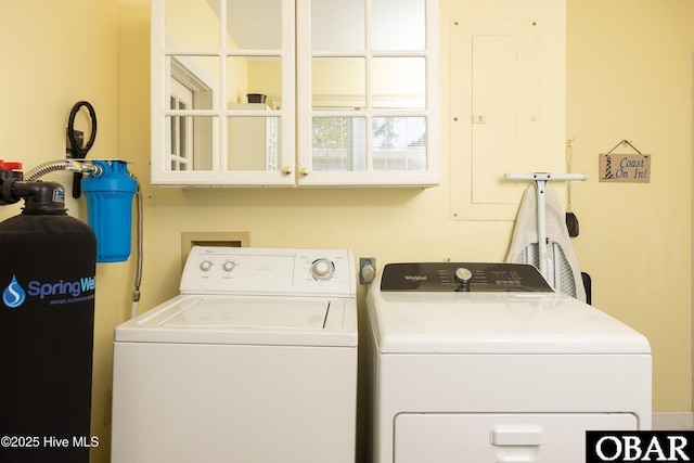 505 N Broad St, Edenton, NC 27932 - clothes washing area featuring cabinet space and washer and clothes dryer