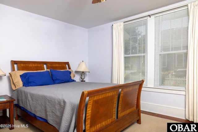 505 N Broad St, Edenton, NC 27932 - carpeted bedroom with ceiling fan