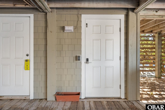 view of doorway to property