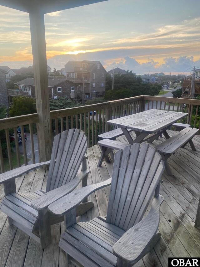 58221 Liberator Way Lot 1-3, Hatteras, NC 27943 - wooden terrace featuring outdoor dining area