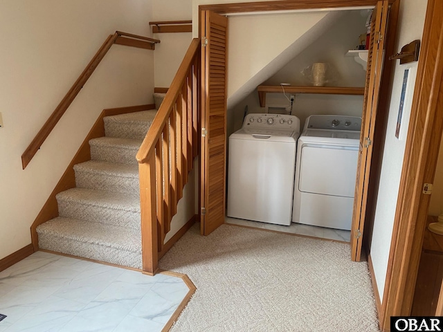 58221 Liberator Way Lot 1-3, Hatteras, NC 27943 - washroom with washer and clothes dryer and carpet floors