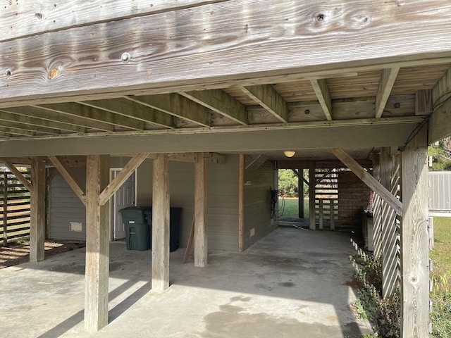 view of patio with an exterior structure and an outdoor structure