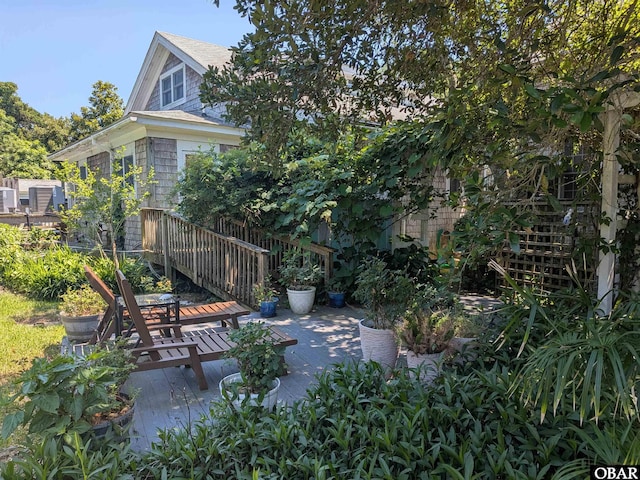 671 Irvin Garrish Hwy Lot # 1, Ocracoke, NC 27960 - view of yard with a wooden deck