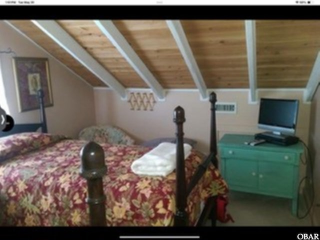 671 Irvin Garrish Hwy Lot # 1, Ocracoke, NC 27960 - bedroom with wood ceiling