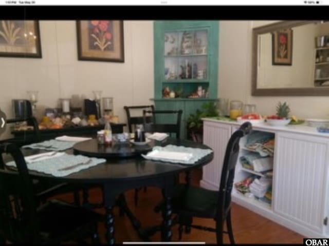 671 Irvin Garrish Hwy Lot # 1, Ocracoke, NC 27960 - dining area featuring wood finished floors