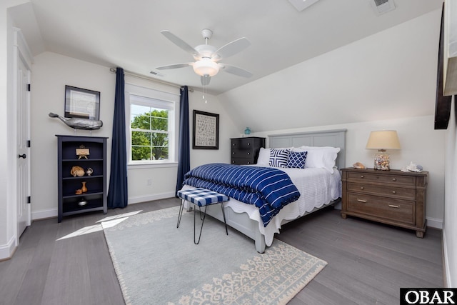 504 Lord Essex Ave, Manteo, NC 27954 - bedroom with baseboards, visible vents, and lofted ceiling