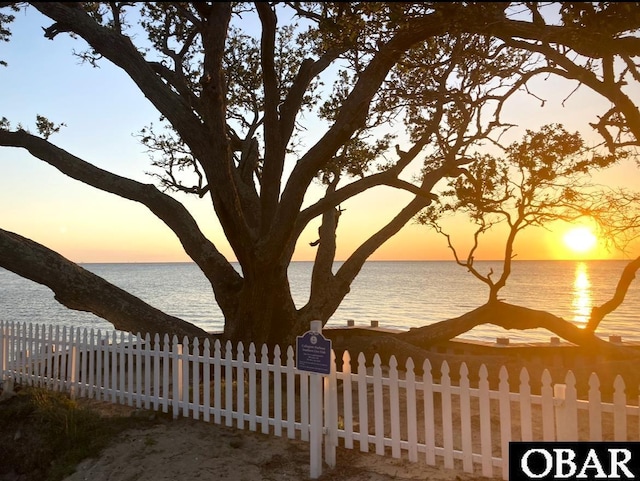 water view with fence