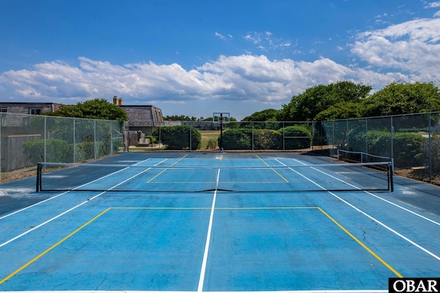 3002 Seahorse Ct Unit 3002, Kitty Hawk, NC 27949 - view of tennis court with fence
