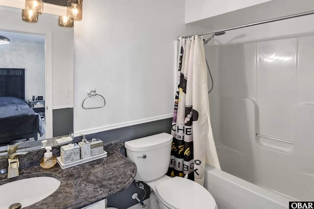 192 Colingwood Ln Lot 22, Kill Devil Hills, NC 27948 - ensuite bathroom with vanity and shower / tub combo with curtain