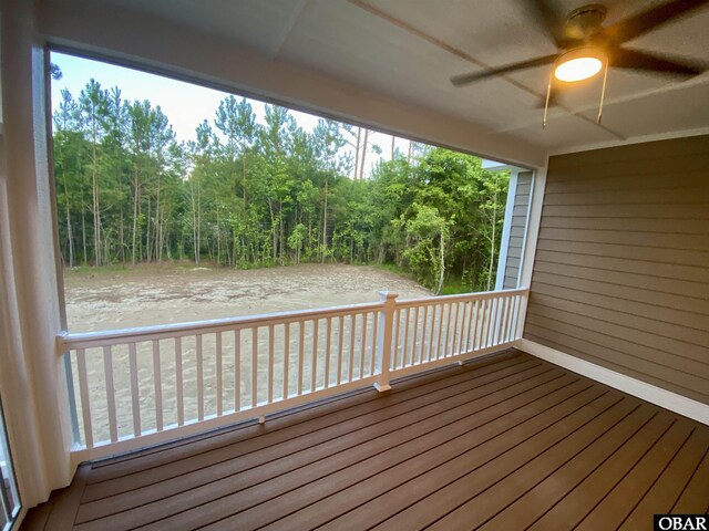 3009 Martins Point Rd Lot 3, Kitty Hawk, NC 27949 - wooden deck featuring ceiling fan
