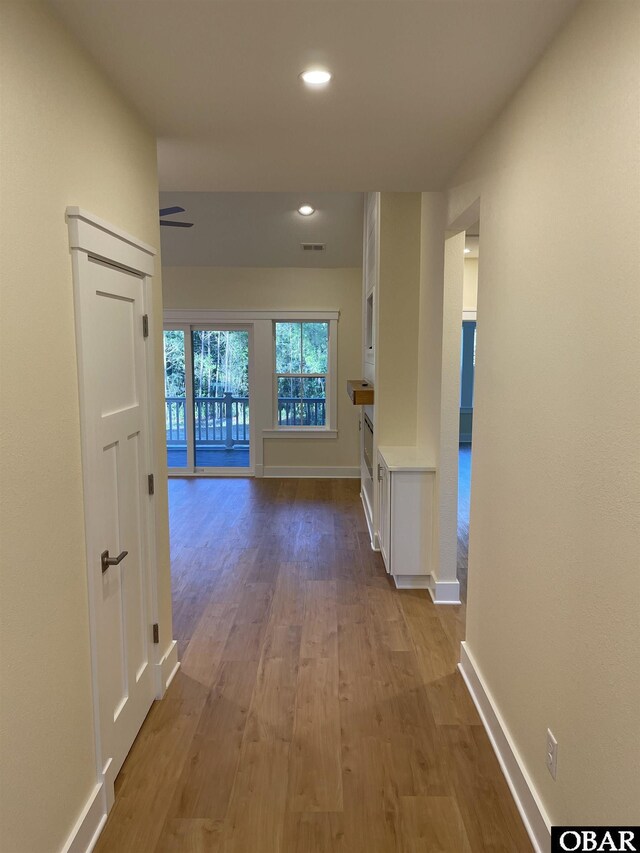 3009 Martins Point Rd Lot 3, Kitty Hawk, NC 27949 - corridor with wood finished floors, baseboards, and recessed lighting