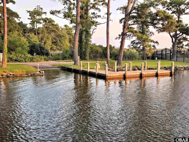 126 Baum Bay Dr Lot B, Kill Devil Hills, NC 27948 - water view featuring a dock