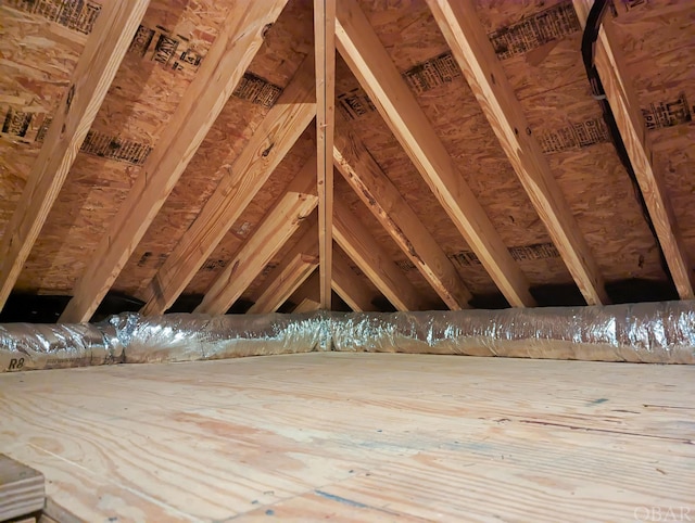 view of attic