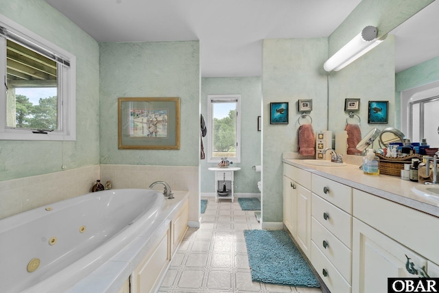 409 W Raceview Ct Lot # 35, Nags Head, NC 27959 - full bathroom featuring double vanity and a whirlpool tub