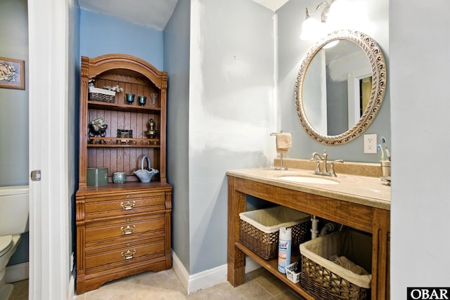 401 E Queen St, Edenton, NC 27932 - bathroom with vanity and tile patterned floors