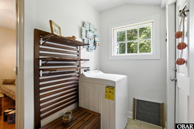 401 E Queen St, Edenton, NC 27932 - laundry room with washer / clothes dryer and light tile patterned floors