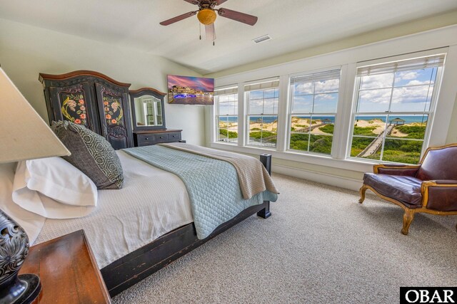 1459 Ocean Pearl Rd Lot 2, 3A, 3B, Corolla, NC 27927 - carpeted bedroom featuring lofted ceiling and a ceiling fan