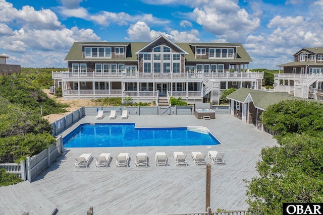 1459 Ocean Pearl Rd Lot 2, 3A, 3B, Corolla, NC 27927 - back of house featuring stairs and a patio