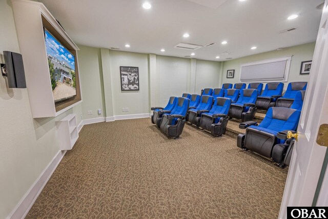 1459 Ocean Pearl Rd Lot 2, 3A, 3B, Corolla, NC 27927 - cinema with carpet flooring and recessed lighting