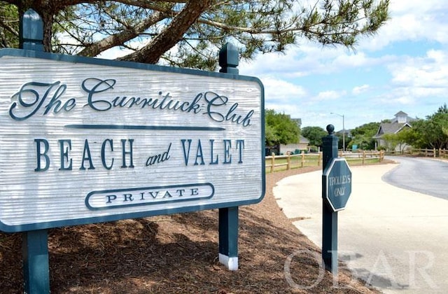 view of community sign