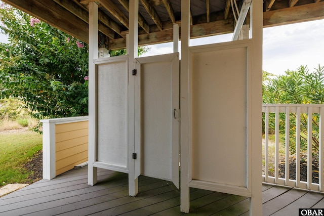 view of wooden deck