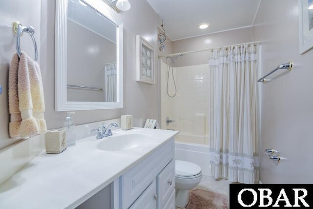4025 Ivy Ln Lot 11, Kitty Hawk, NC 27949 - full bathroom with vanity, shower / tub combo with curtain, and toilet