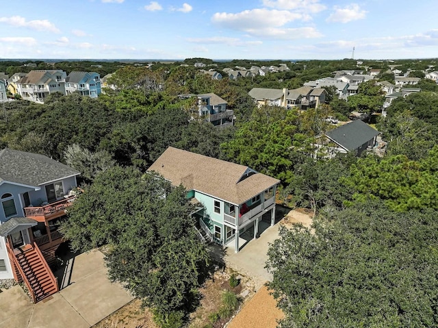 aerial view with a residential view