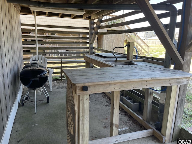 3737 Hallett St Lot # 100, Kitty Hawk, NC 27949 - exterior space with stairway and area for grilling